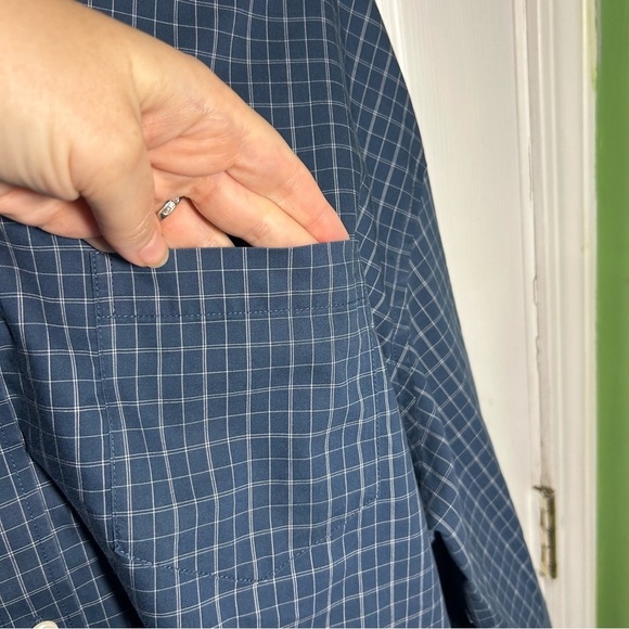 LL BEAN Mens Blue Plaid Long Sleeve Button Down Size XXL Tall Wrinkle Resistant - Picture 3 of 10